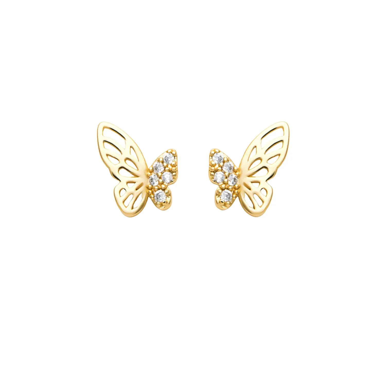 Gold Butterfly Earrings