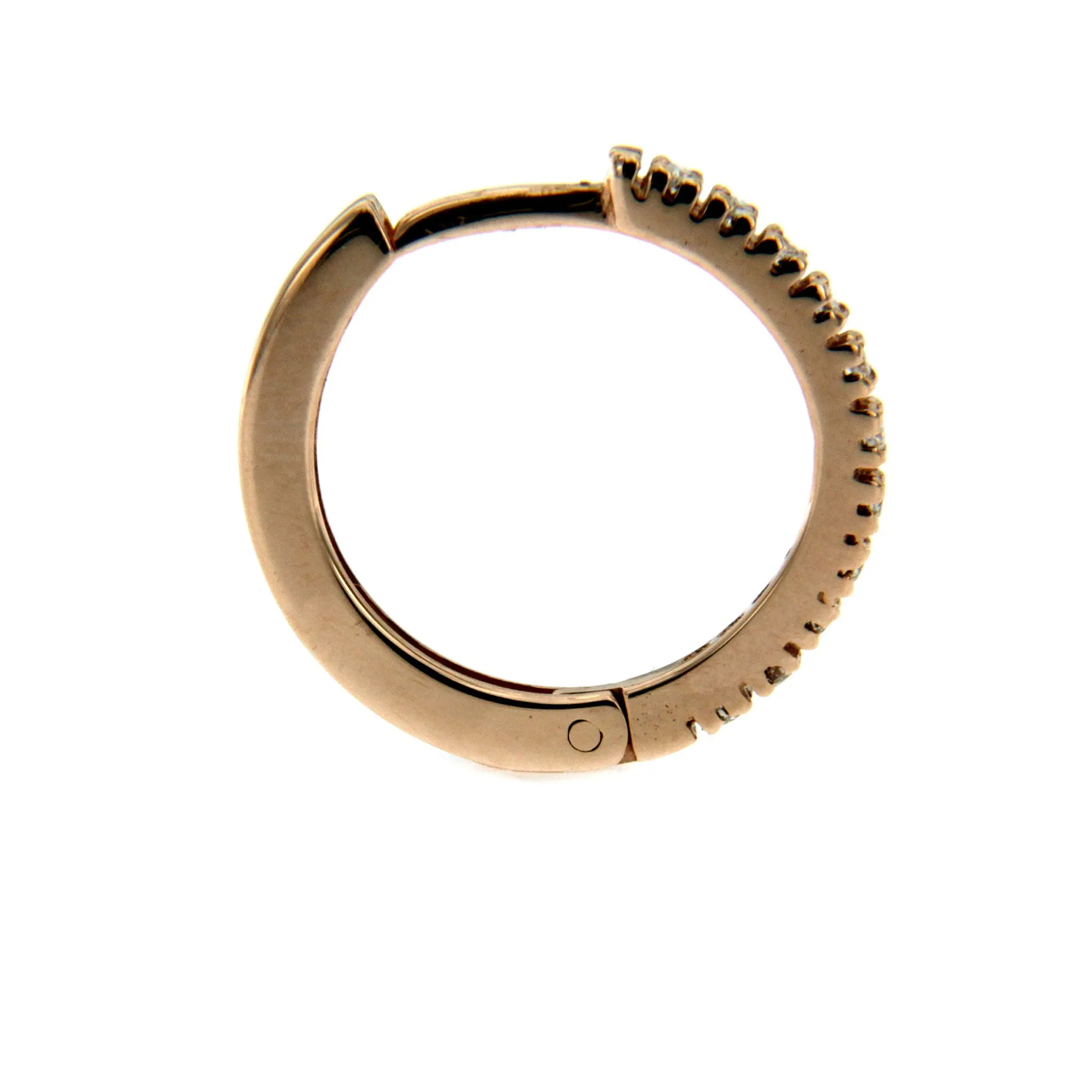 Gold Diamond Hoop Earrings