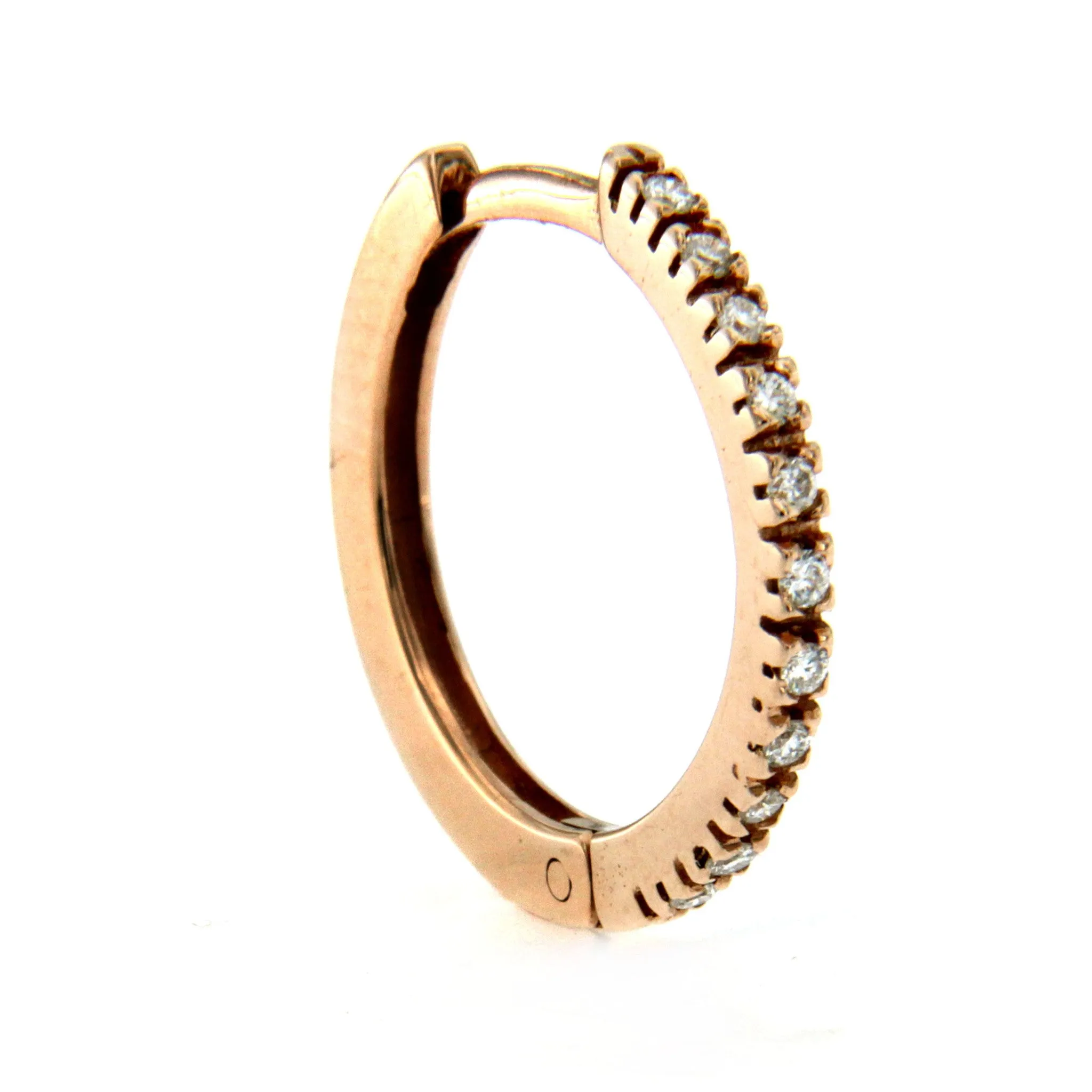 Gold Diamond Hoop Earrings