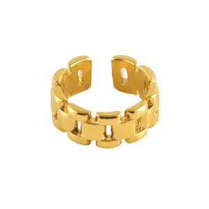 Gold three-link Open Ring (Final Sale)