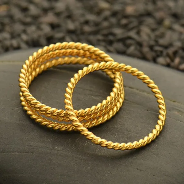 Gold Wire Stacking Ring