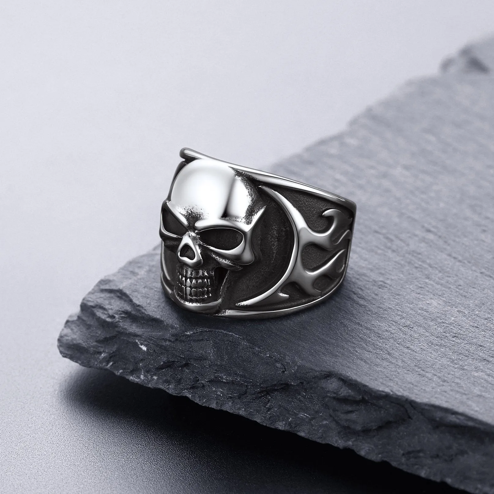 Gothic Frame Skull Ring Stainless Steel Ring