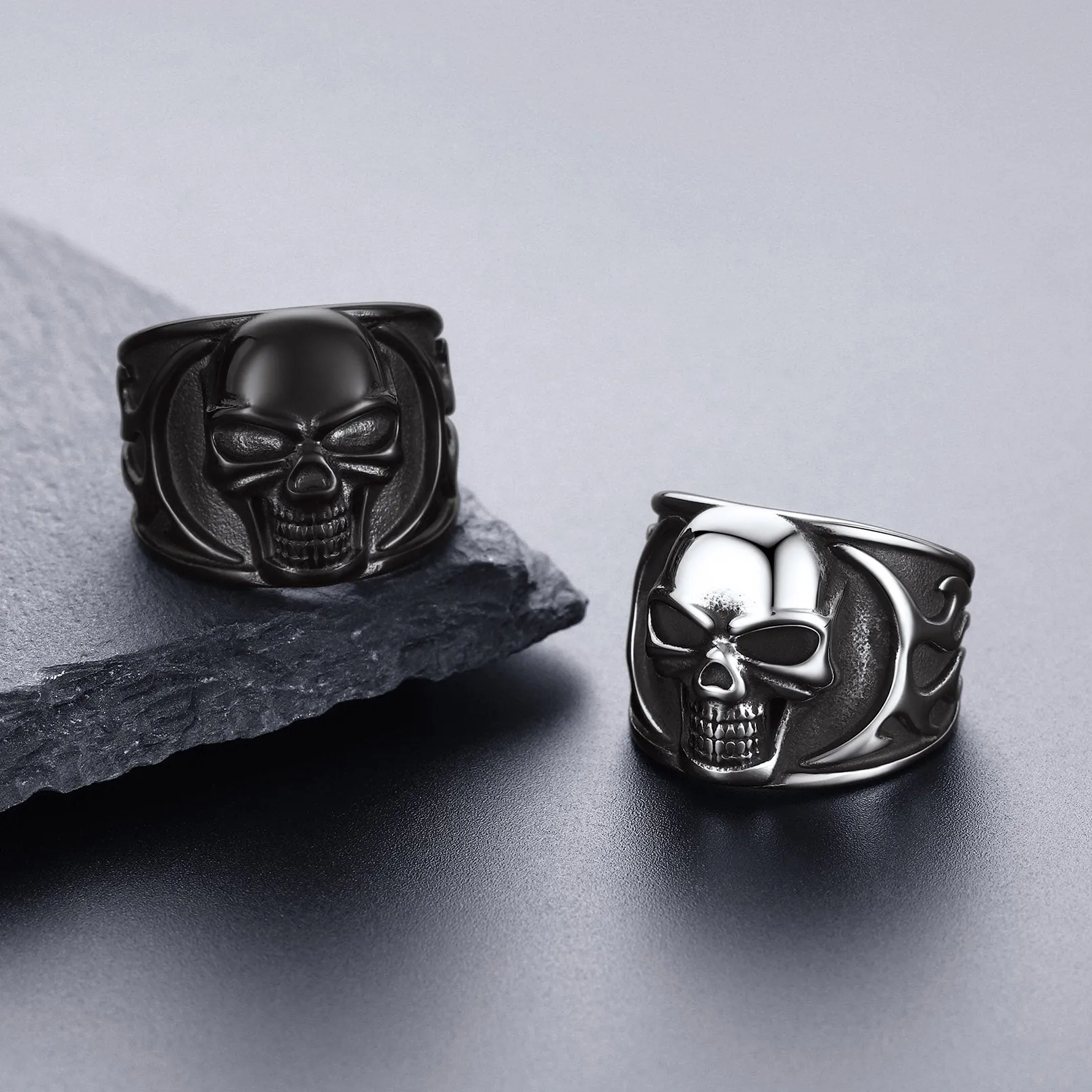 Gothic Frame Skull Ring Stainless Steel Ring