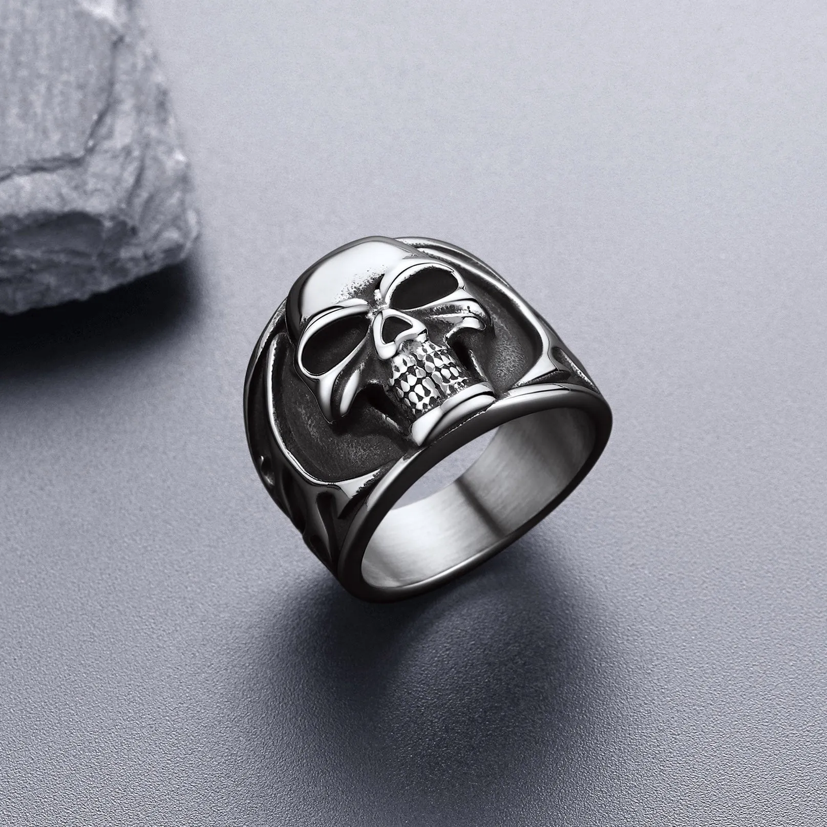 Gothic Frame Skull Ring Stainless Steel Ring