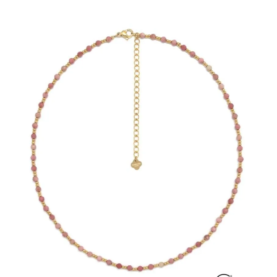 Habaha Gemstone Beaded Chain Necklace