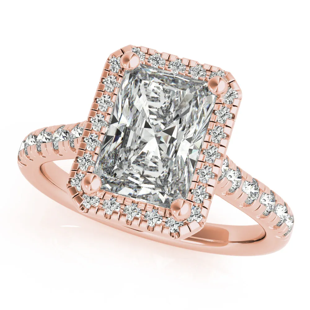 Harlow Radiant Diamond Engagement Ring Setting