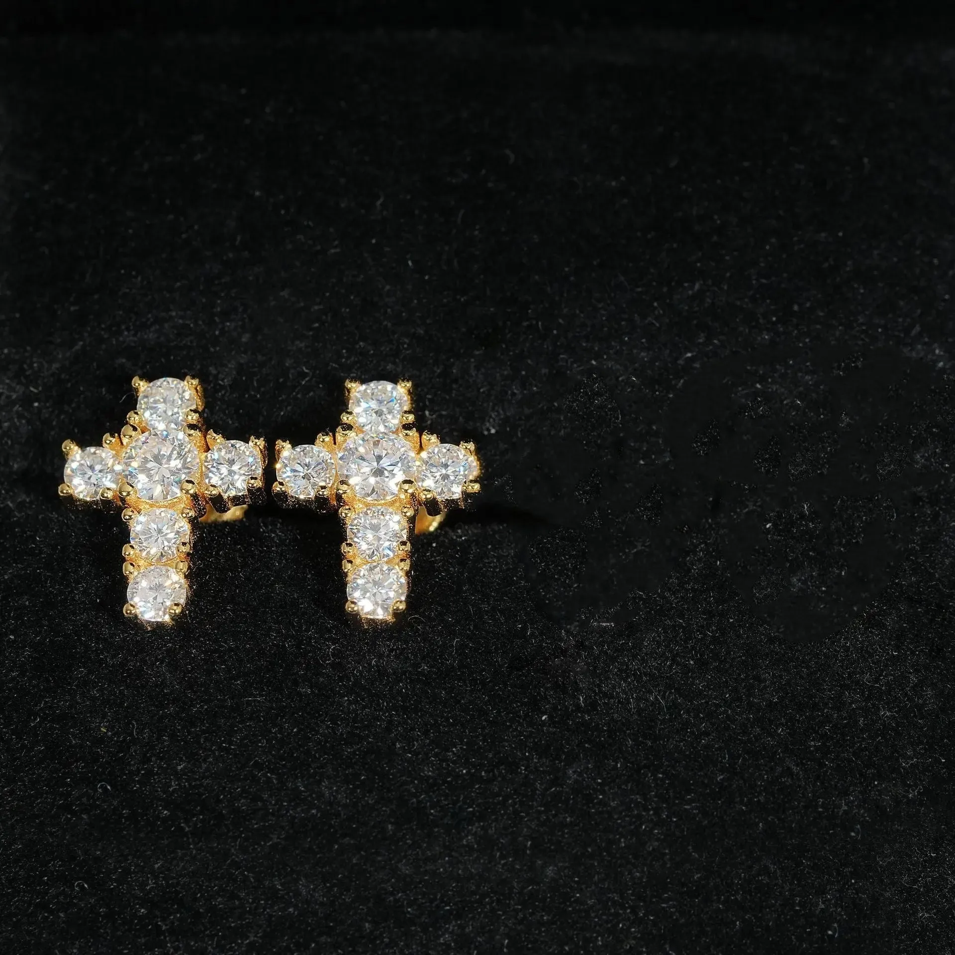 Hip Hop Cross S925 Silver Earrings