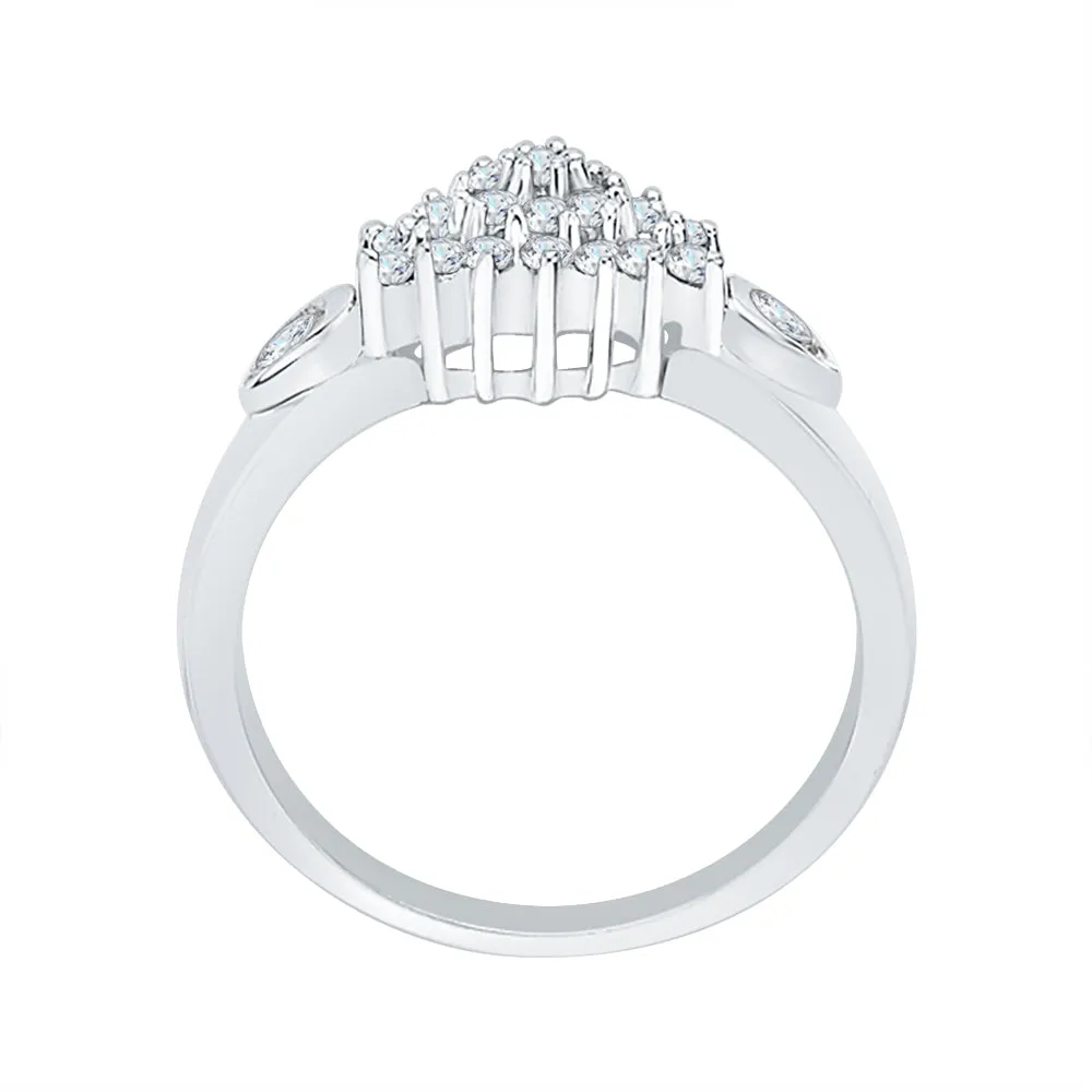 KATARINA 1/4 cttw Prong Set Diamond Cluster Ring