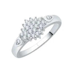 KATARINA 1/4 cttw Prong Set Diamond Cluster Ring