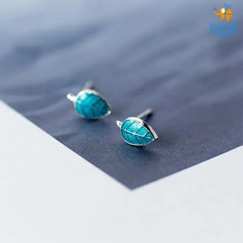 Leaf Shaped Ear Studs