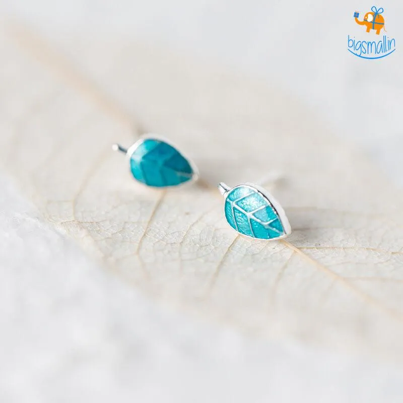 Leaf Shaped Ear Studs