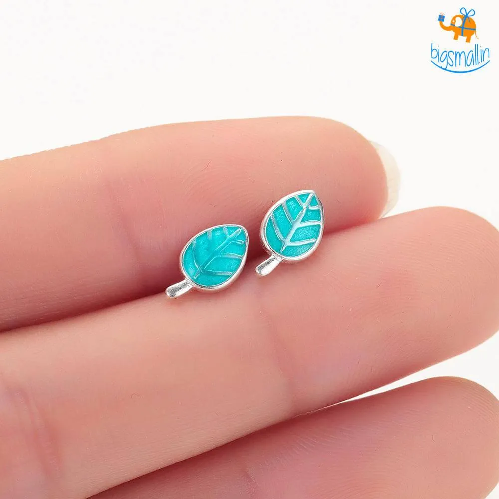 Leaf Shaped Ear Studs