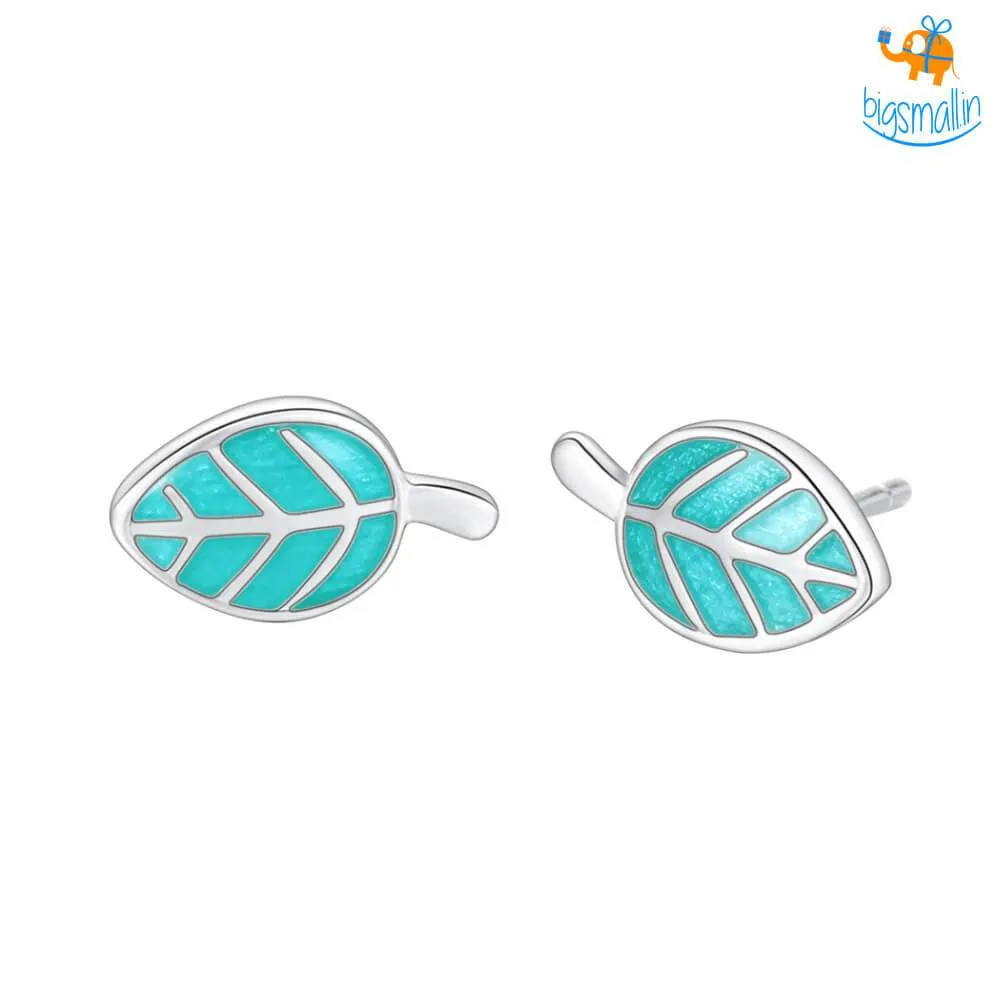 Leaf Shaped Ear Studs