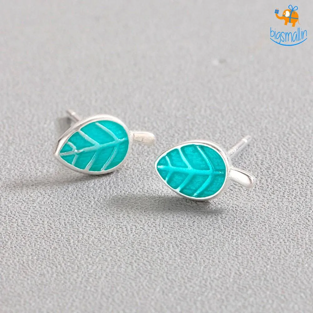 Leaf Shaped Ear Studs