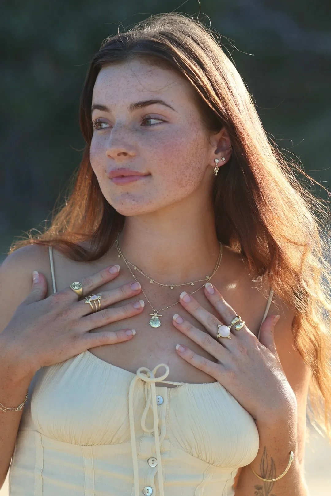 Leona 14K Gold Vermeil Citrine Stud Earrings