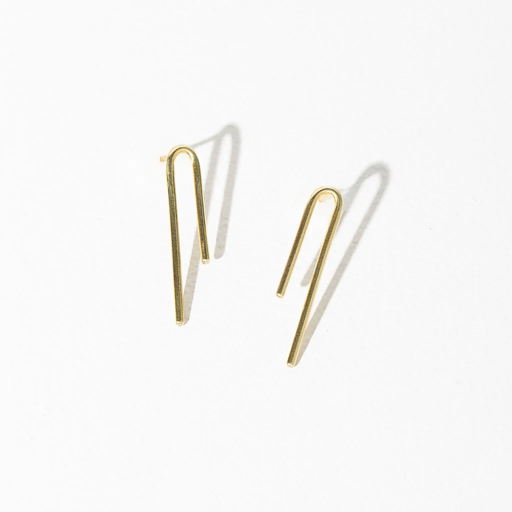 Loop Earrings - Brass