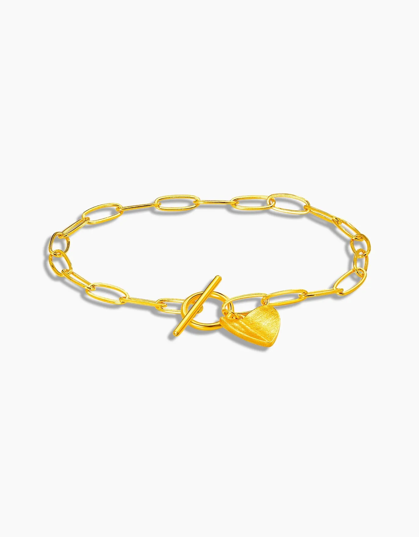 LVC 9IN Carla Heart 999 Gold Bracelet