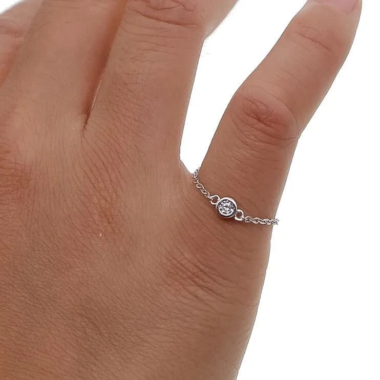 Lyra Solitare Sterling 925 Silver Ring