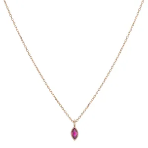 Marquise Ruby Wisp Necklace