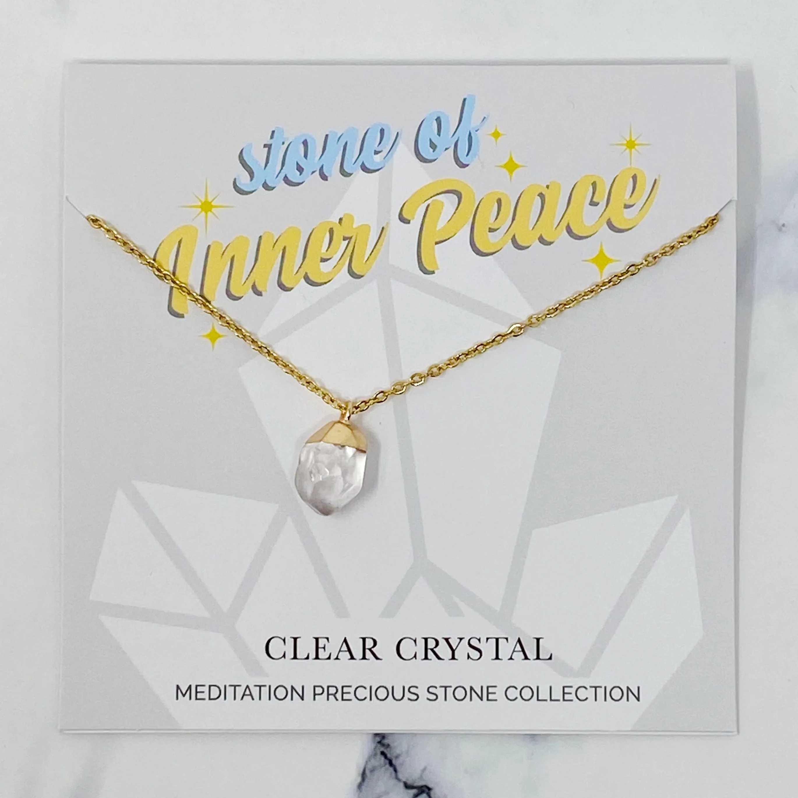 Meditation Semi-Precious Stone Pendant Necklace