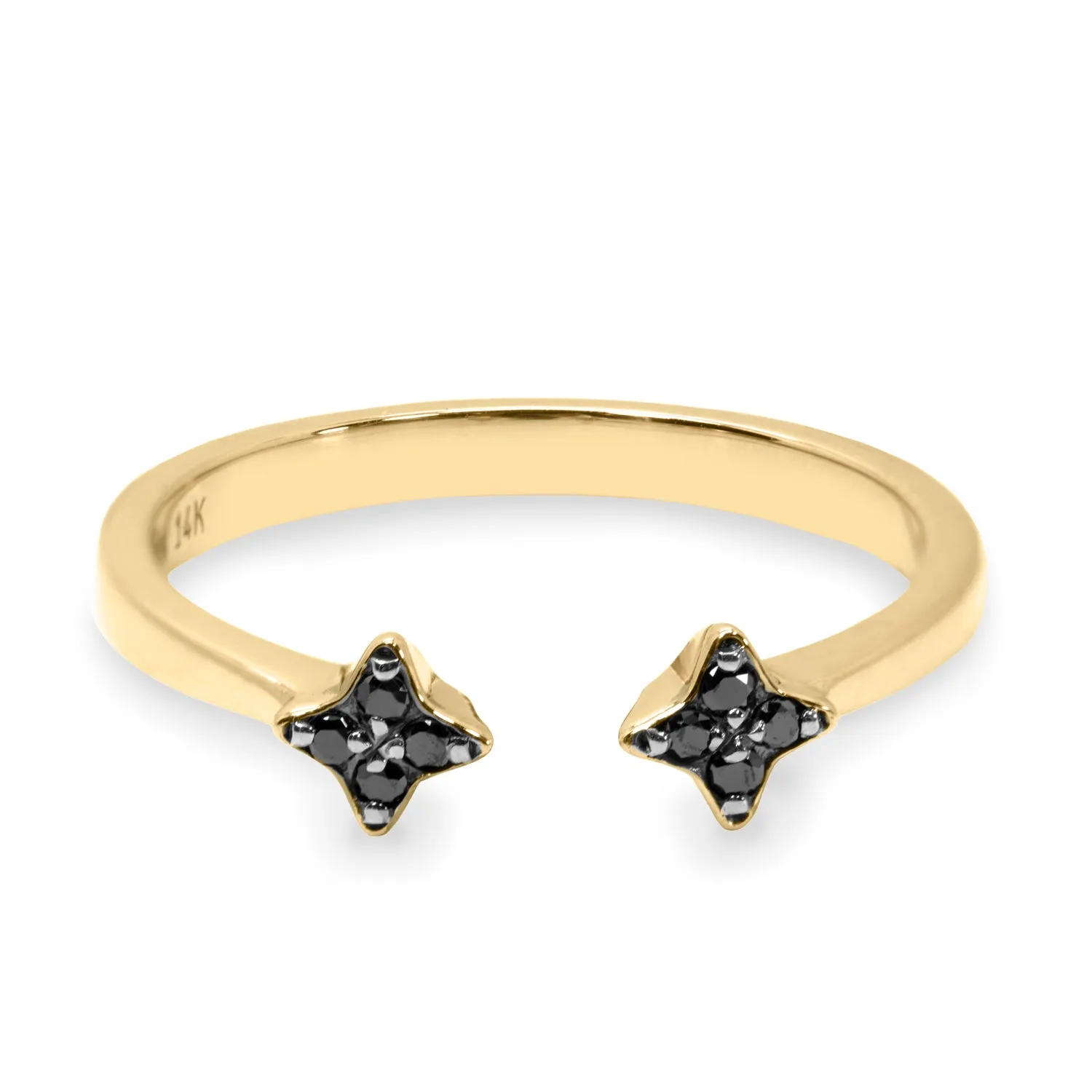 Mercury Ring with Black Diamonds