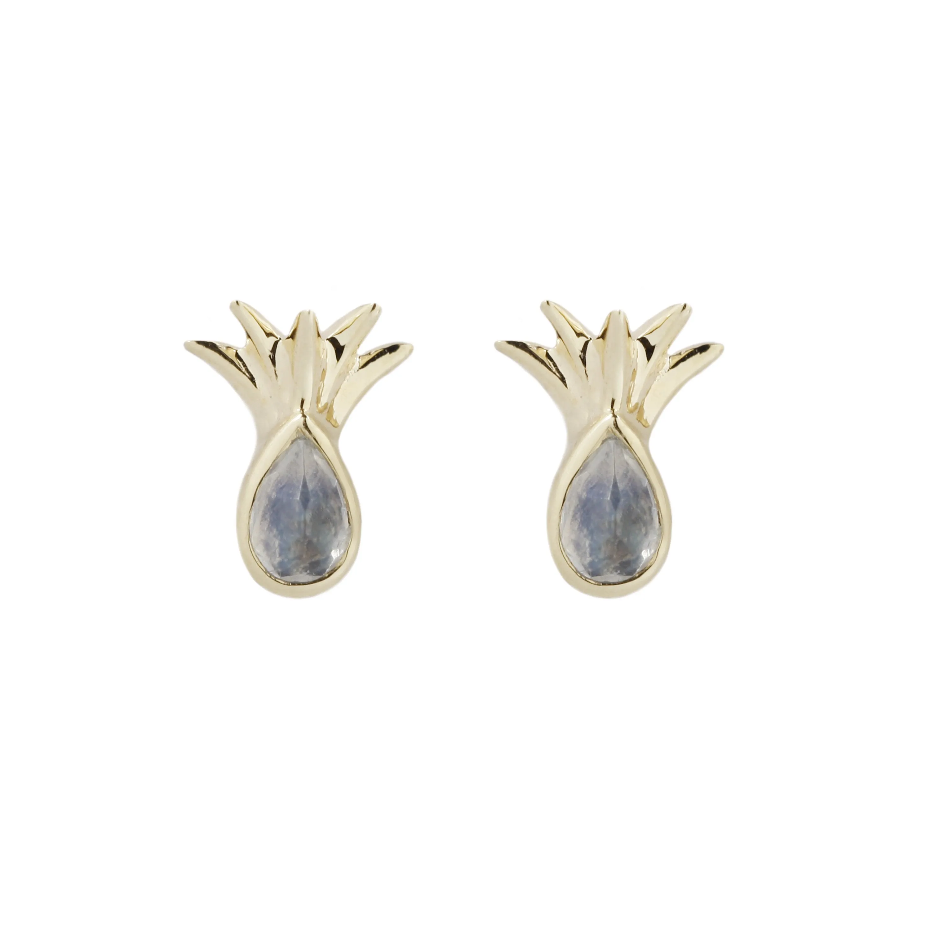 Mini Pineapple Moonstone Studs