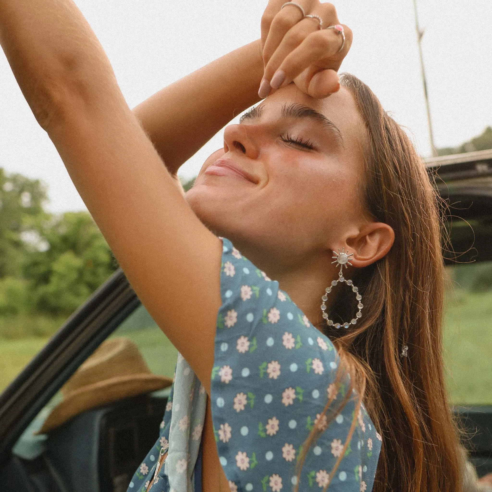 Moonstone Statement Earrings