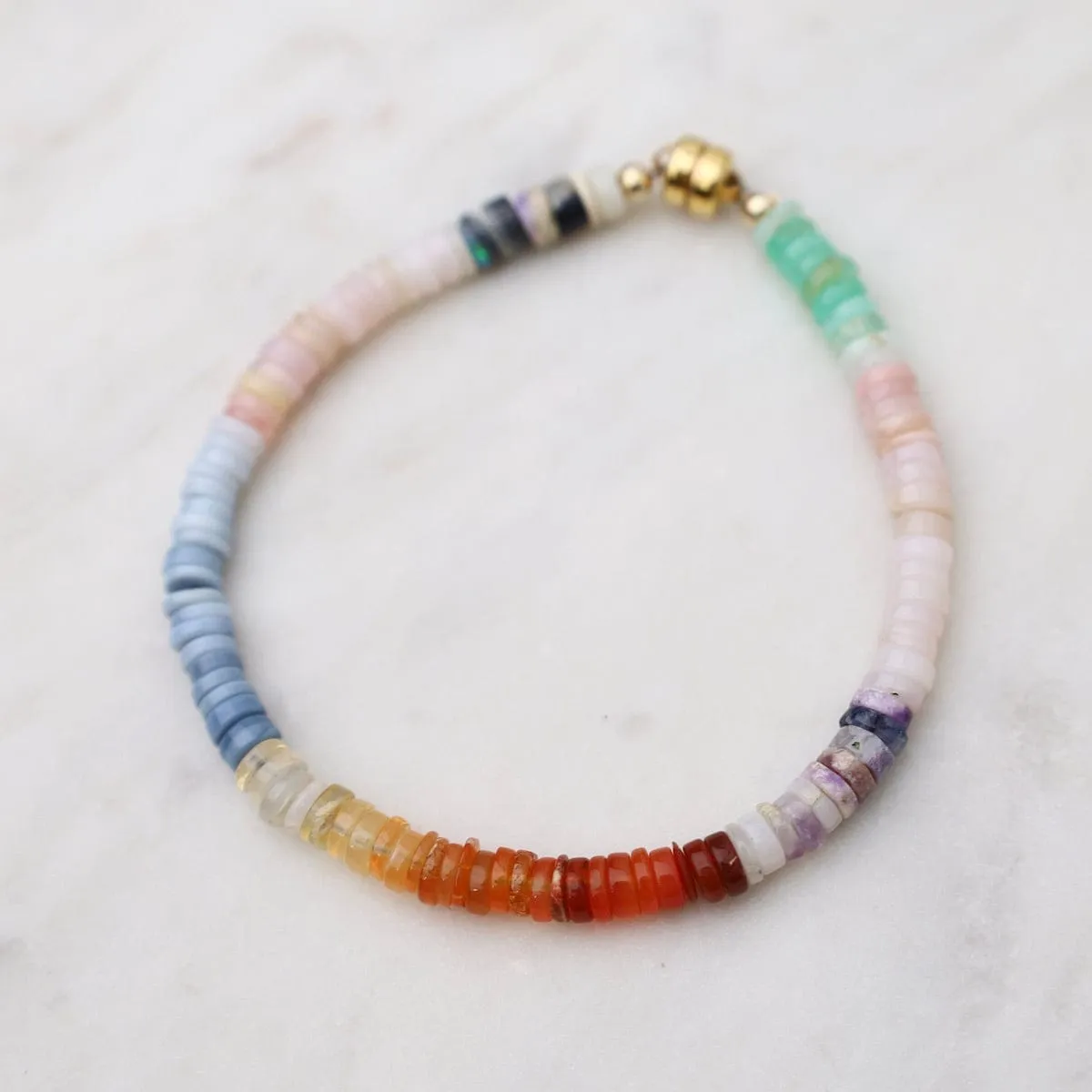 Multi-Color Opal Rainbow Bracelet