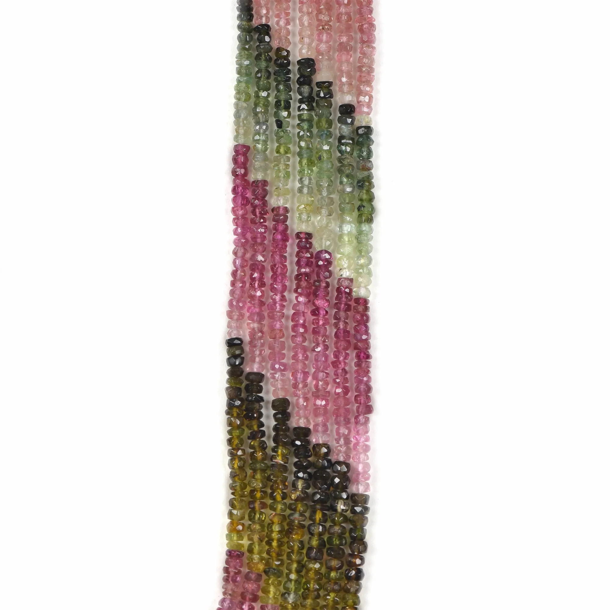 Multi Tourmaline Gemstone Multi Layer Beaded Necklace