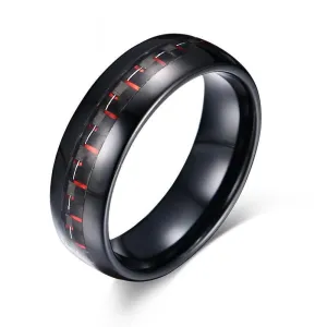 Mystique Carbon Fiber Inlay Tungsten Band