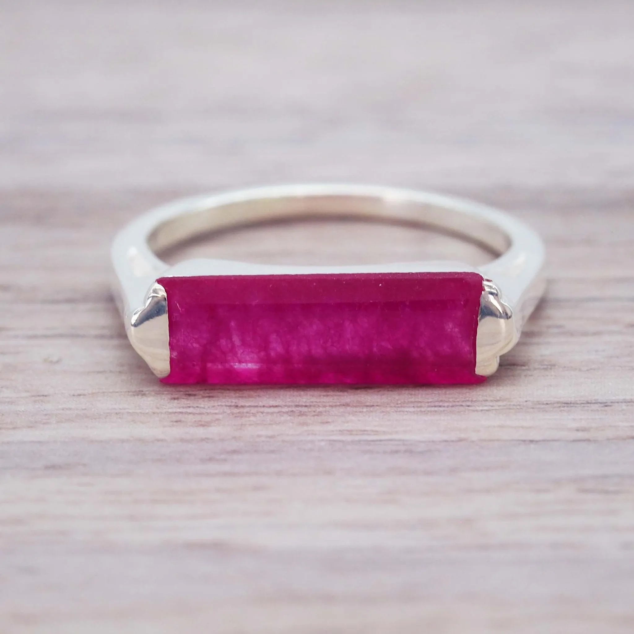 Natural Pink Jade Ring