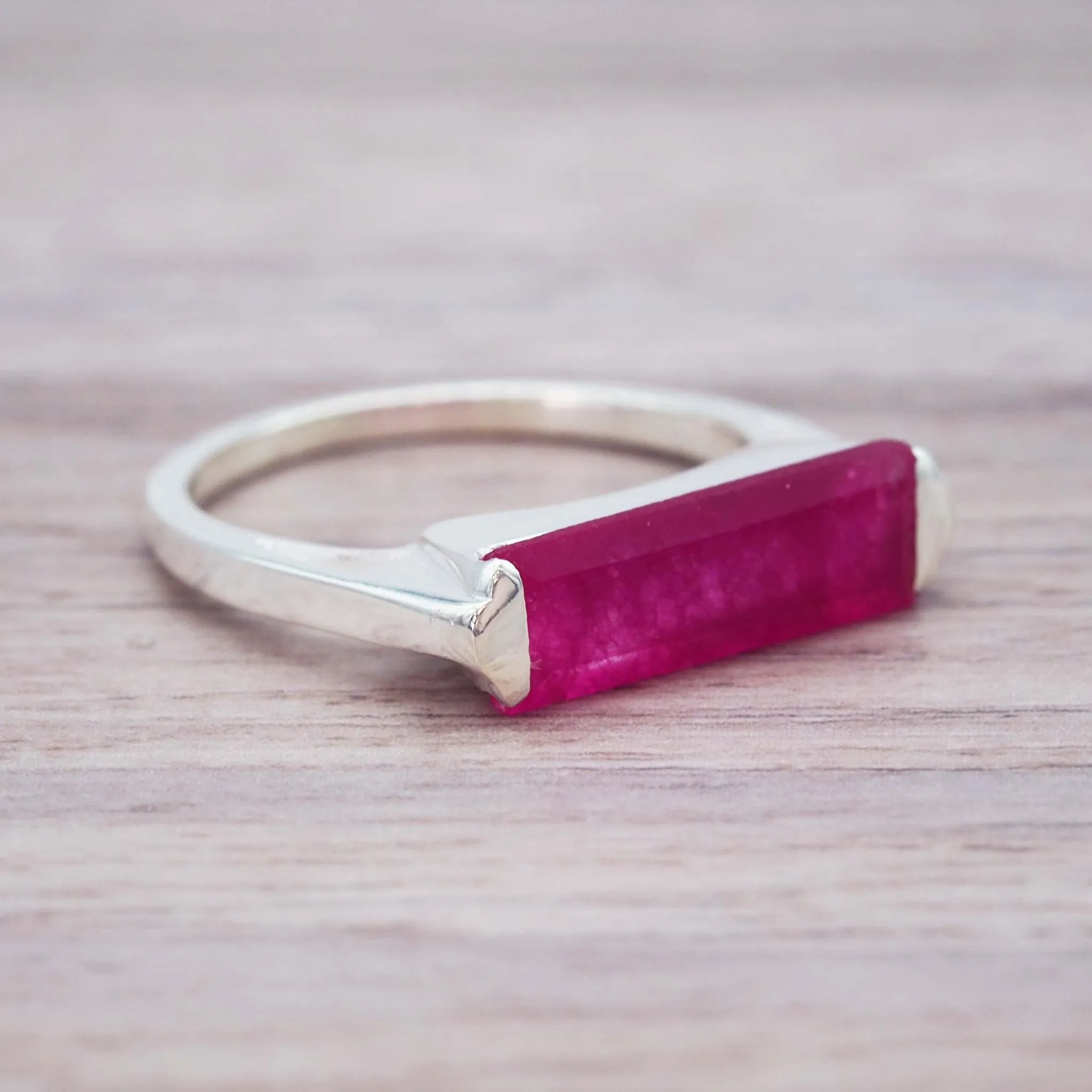 Natural Pink Jade Ring