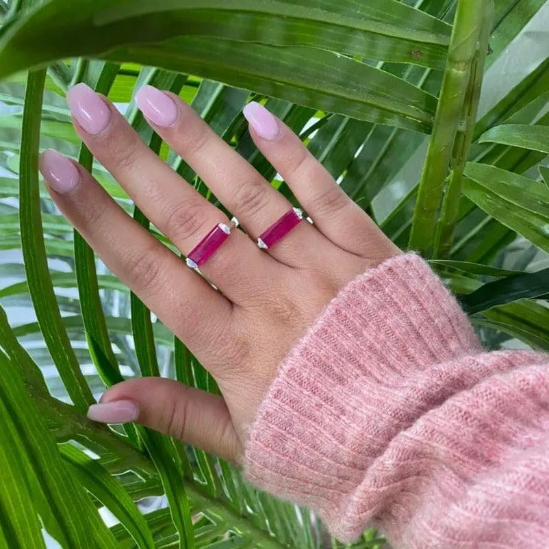 Natural Pink Jade Ring