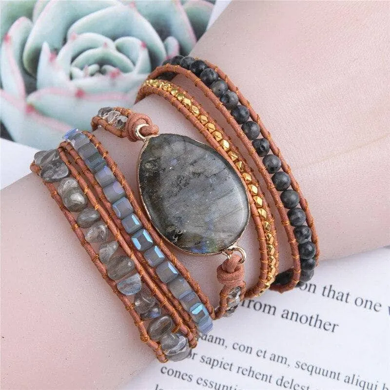 Natural Stone Bohemian Bangles Bracelets