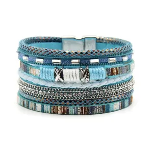 'Nunkeri' Cuff Bracelet - blue