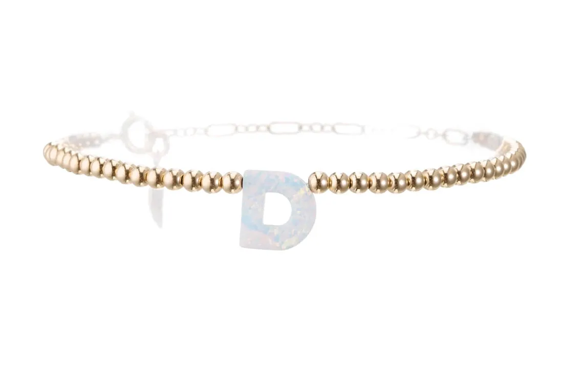 O-Z INITIALS OPAL BRACELETS