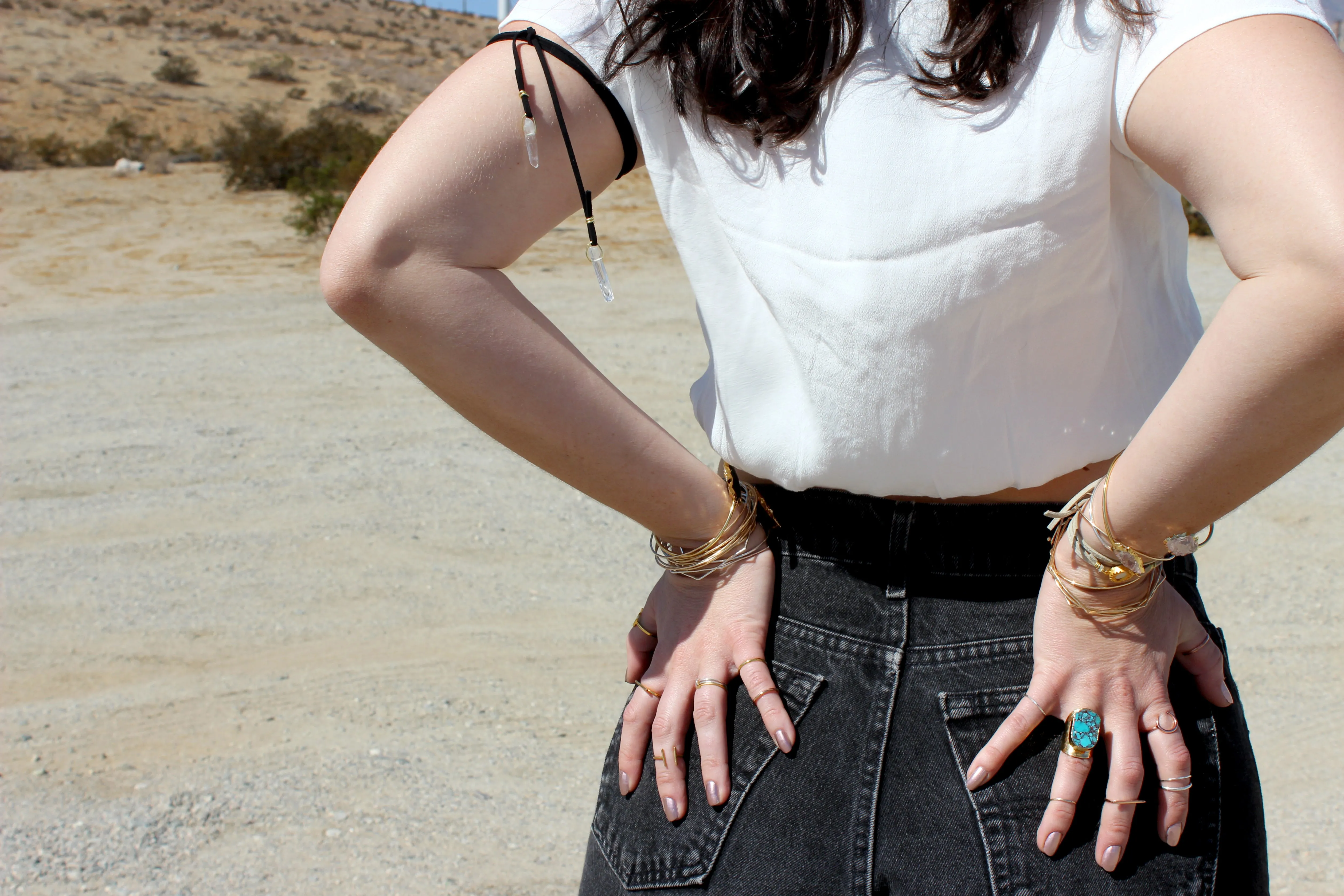 On Point // Needle Point Choker, Crystals, Wire Wrapped, Vegan Suede // BH-N024