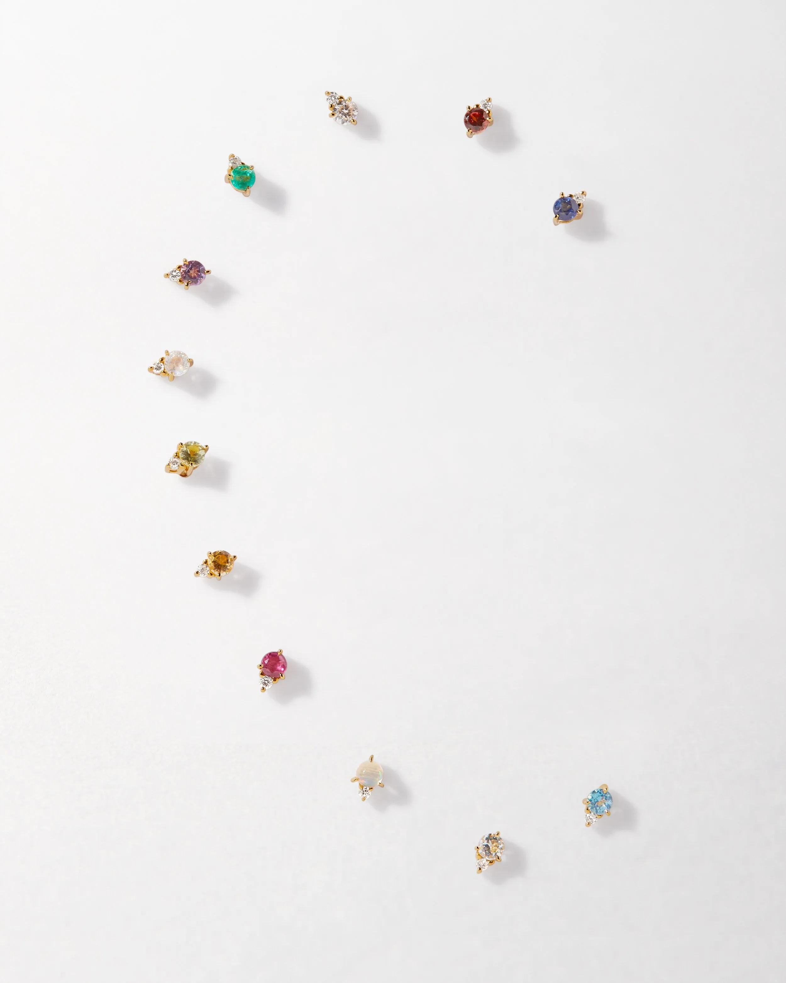 Opal Diamond Stud Earrings