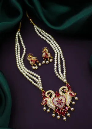 OPULENT PEAFOWL MOTI NECKLACE