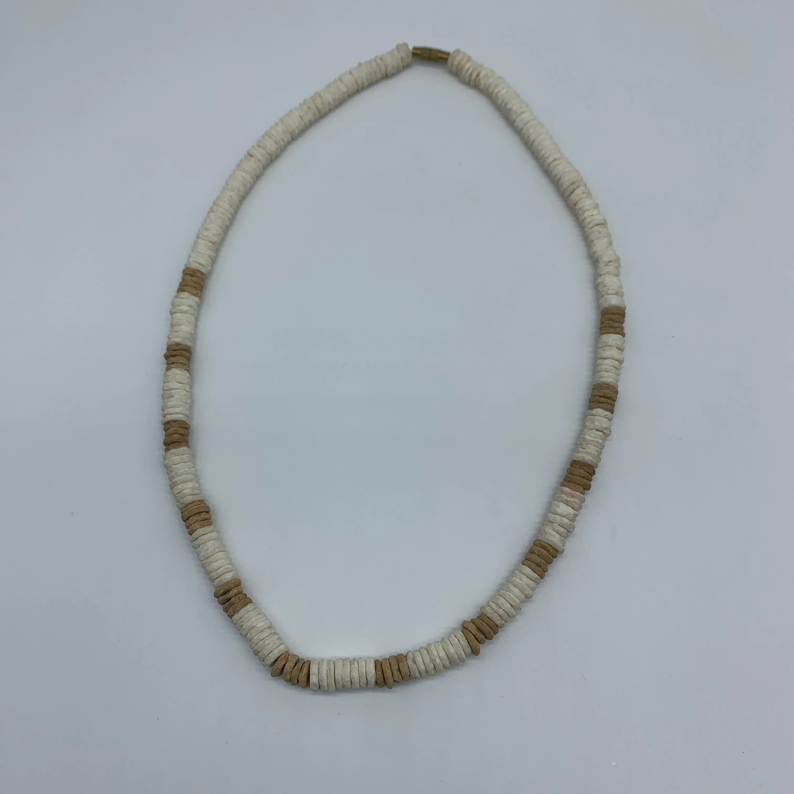 Ostrich Egg Shells Necklace- Natural 2 Toned Tena