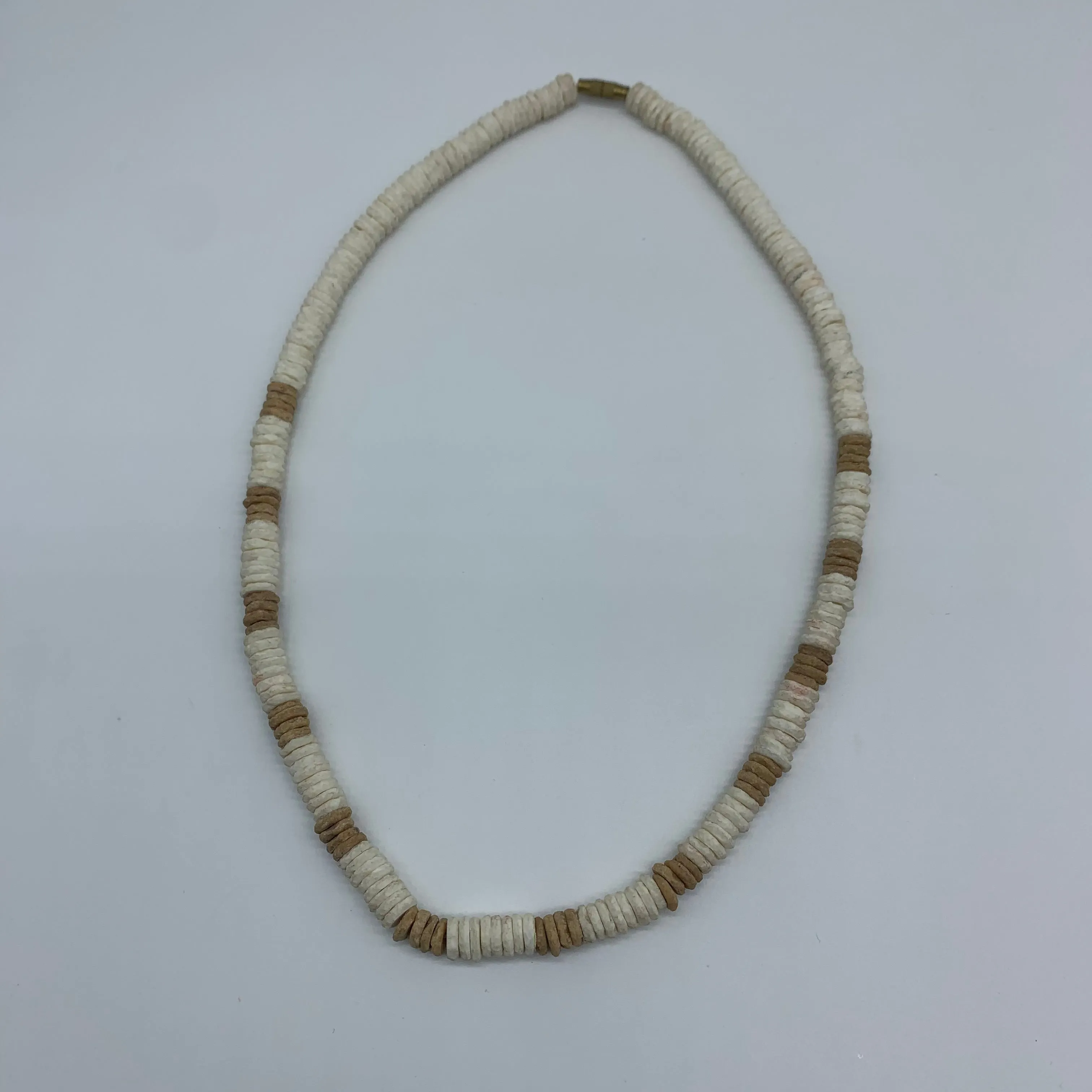 Ostrich Egg Shells Necklace- Natural 2 Toned Tena