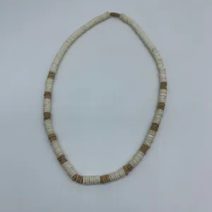 Ostrich Egg Shells Necklace- Natural 2 Toned Tena