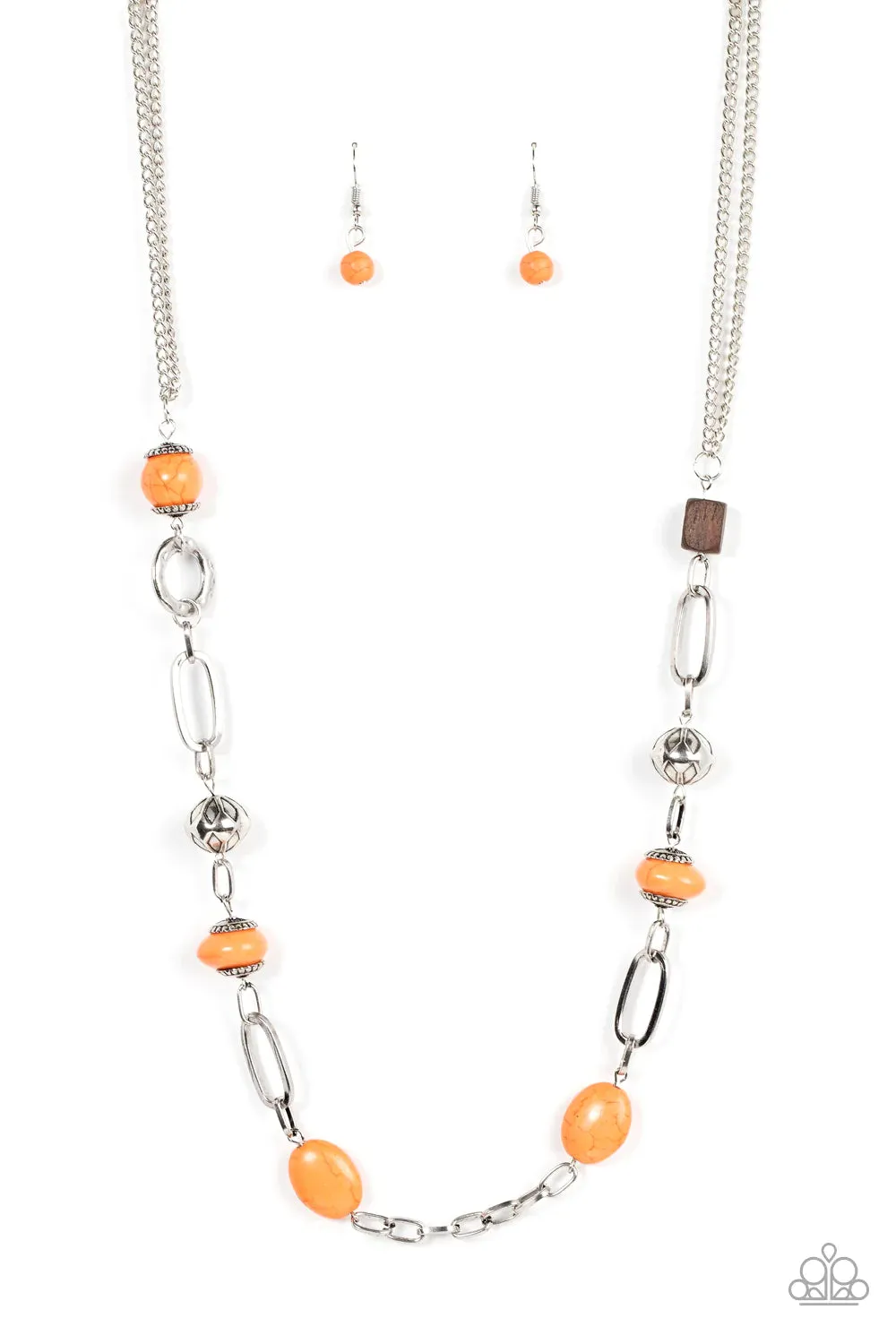 Paparazzi Necklace ~ Barefoot Bohemian - Orange