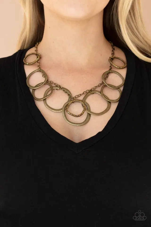 Paparazzi Necklace ~ Dizzy With Desire - Brass