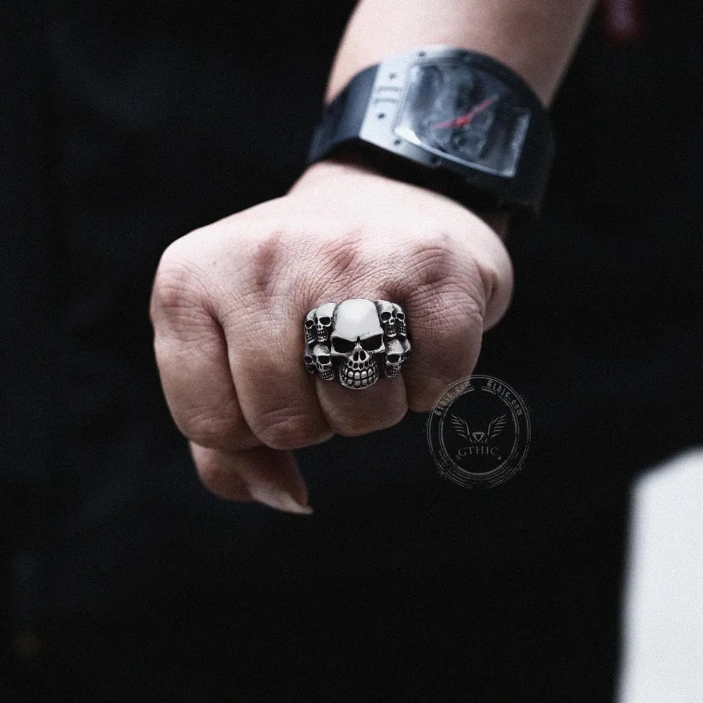 Phantom Stainless Steel Skull Ring