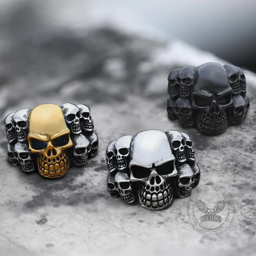 Phantom Stainless Steel Skull Ring