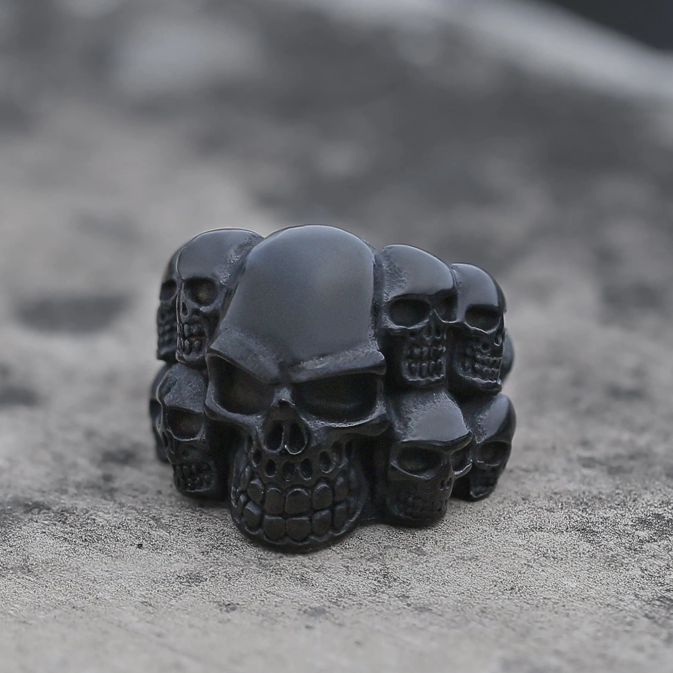 Phantom Stainless Steel Skull Ring