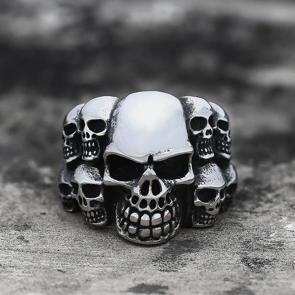 Phantom Stainless Steel Skull Ring