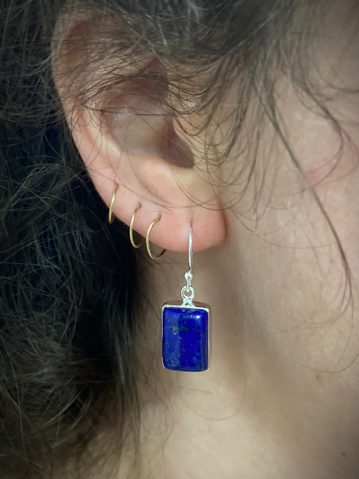 Polished Lapis Dangles