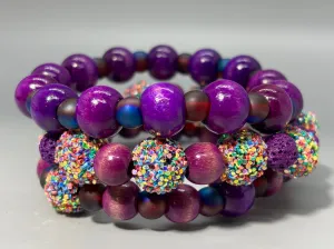 Purple Boho Stretch Bracelets